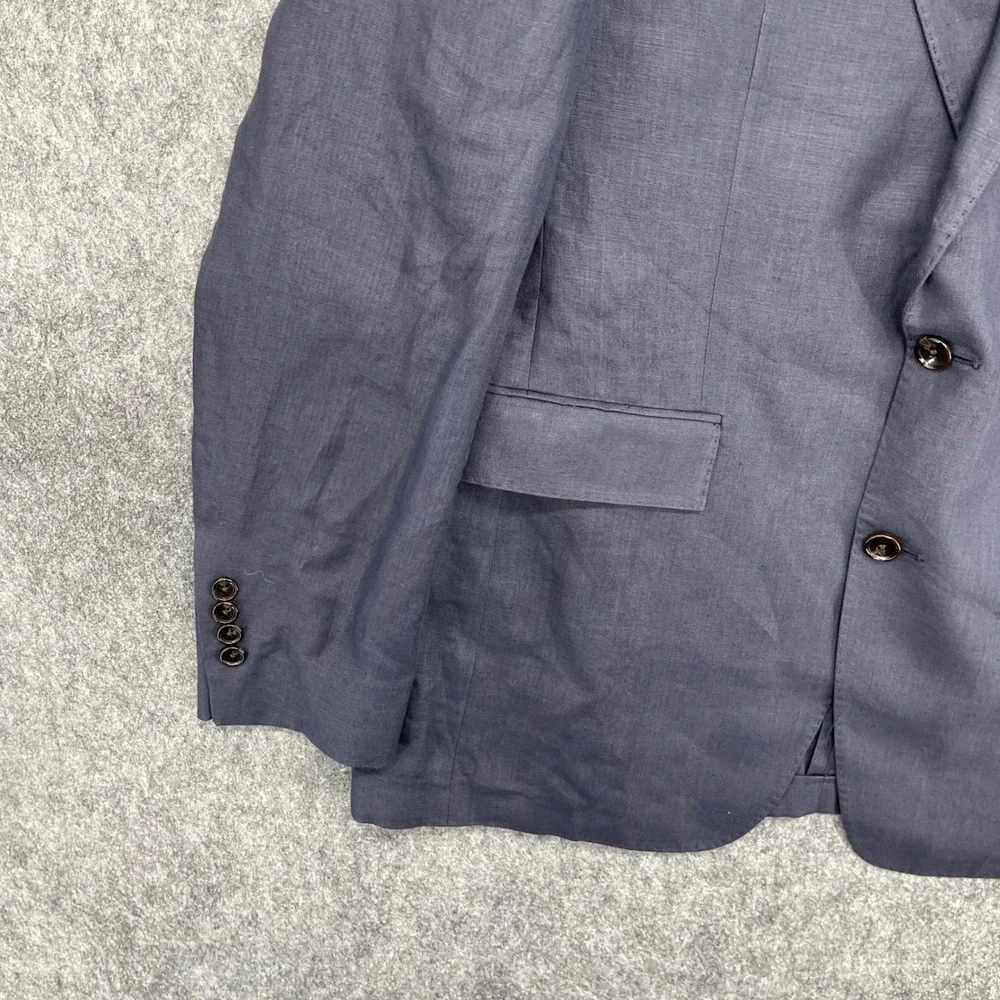 Todd Snyder Blazer Mens 44R Navy Blue Linen Sport Coat Made in Portugal NWT
